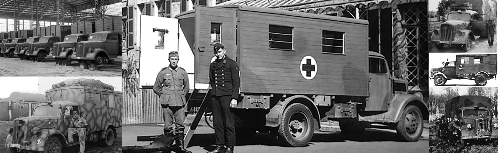 OPEL-BLITZ 3,6-6700A Kfz.305 Ambulance( White color rear cabin ) WWII German ambulance truck