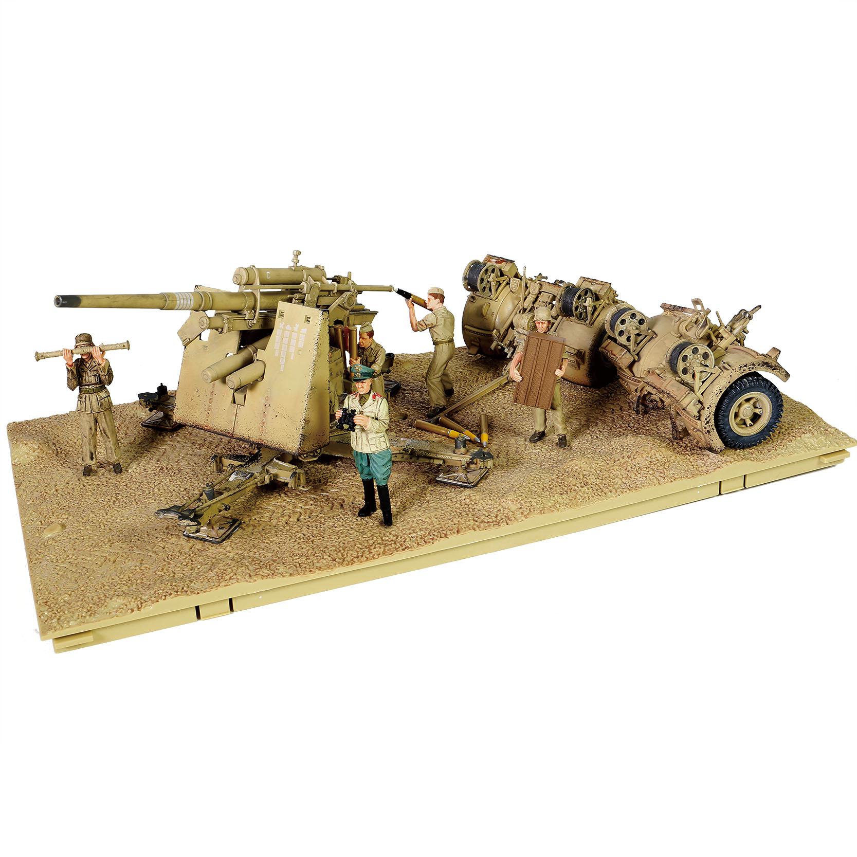 Krupp Flak 36 with Flak Rohr 18 gun barrel & sd. 202 tow vehicle Battle of EL Alamein, North Africa, June 194