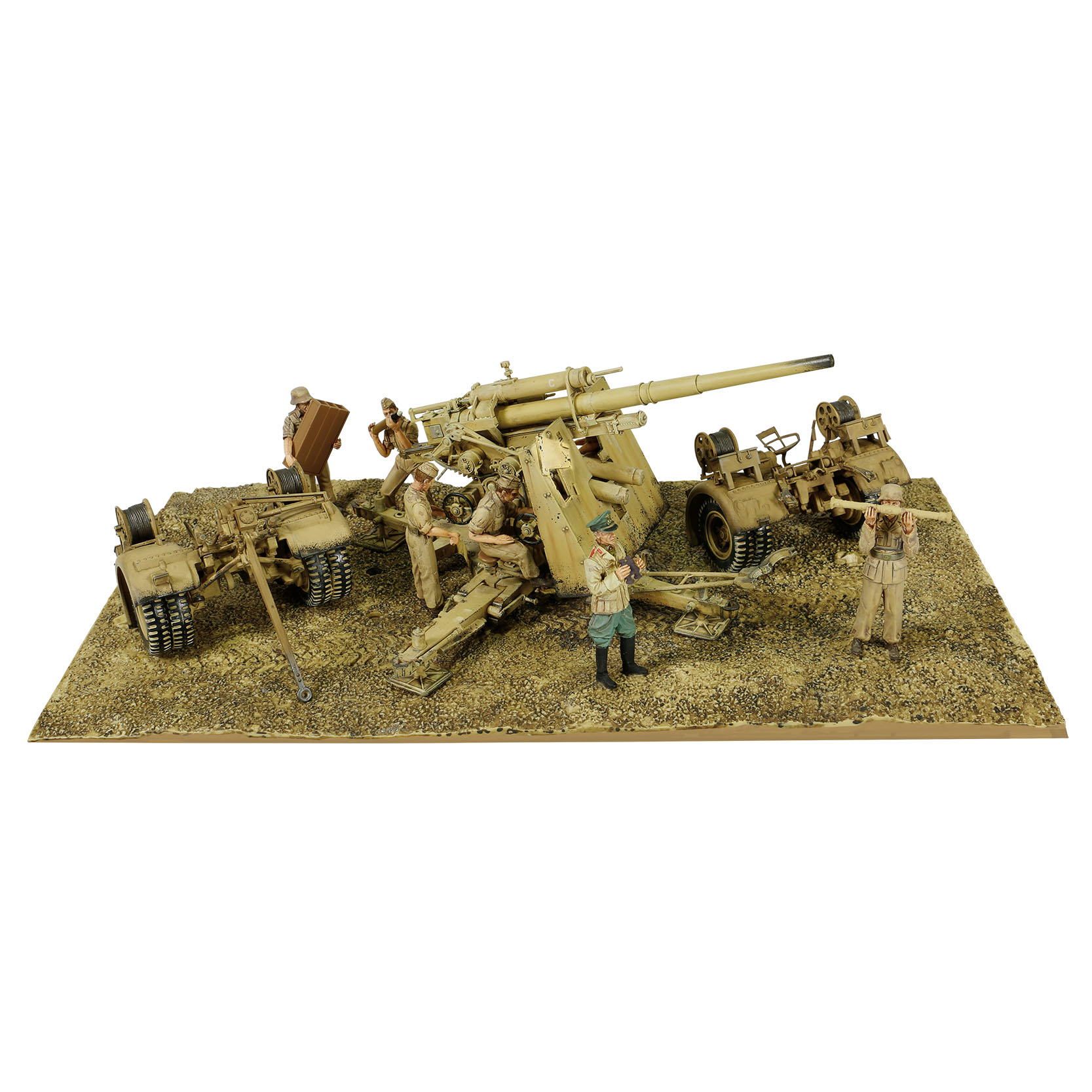 Krupp Flak 36 with Flak Rohr 18 gun barrel & sd. 202 tow vehicle Battle of EL Alamein, North Africa, June 194