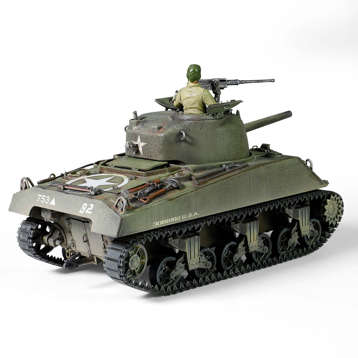 U.S. Sherman M4 (75) tank 753th Tank Battalion, Gustav Line, Italy 1944