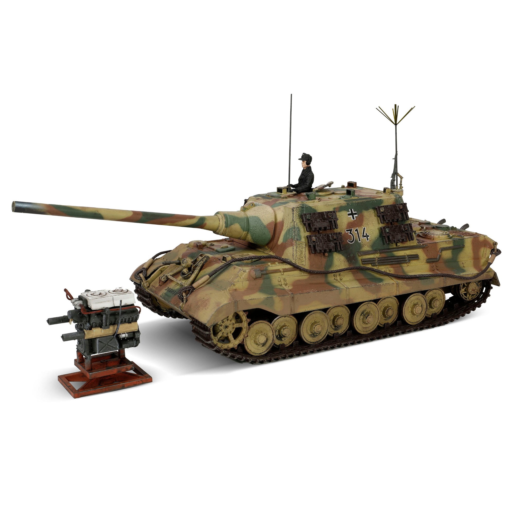 Sd.Kfz.186 Panzerjager Tiger Ausf. B heavy tank "JagdTiger" (Porsche suspension) 3.Kompanie / schwere Panzerjager Abteilung 653, No.314, March 1945