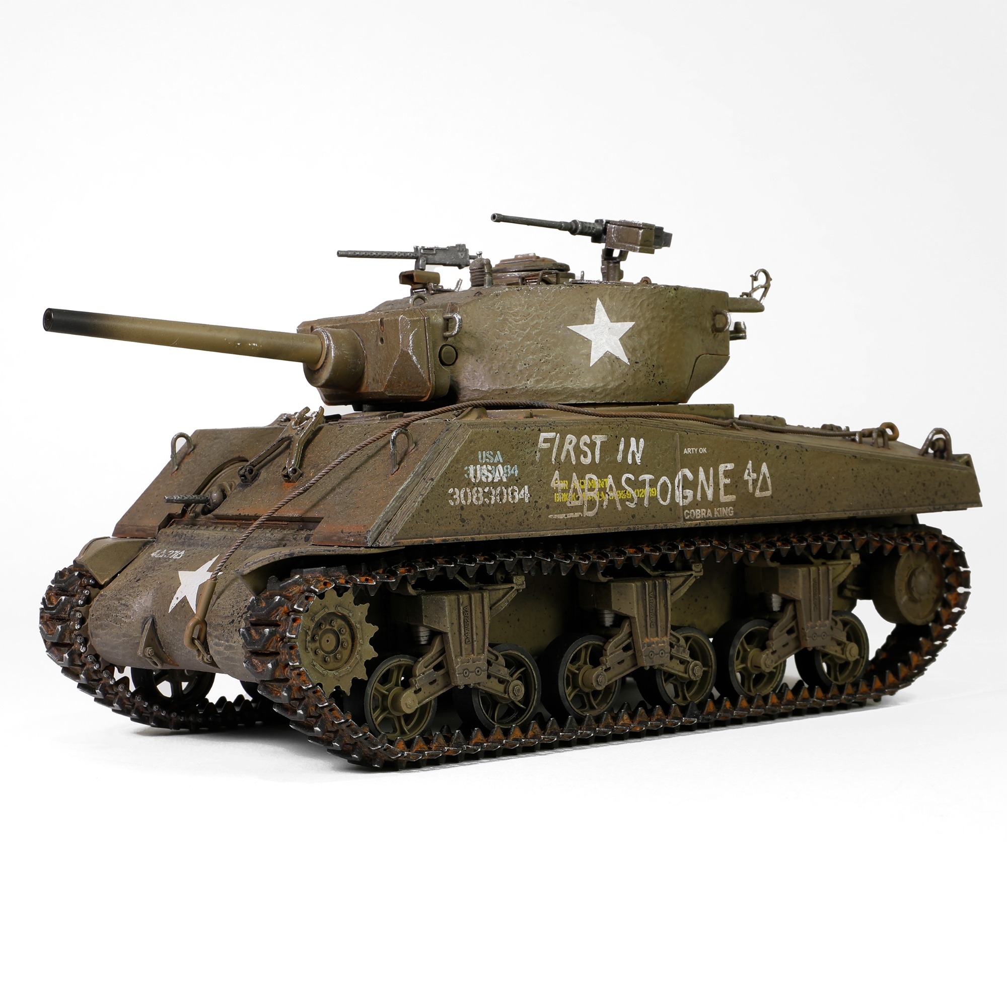 Sherman M4 tank HVSS Suspension type - Metal Upgrade track link set (Model T66)  Zinc Alloy materials | with weathering effect