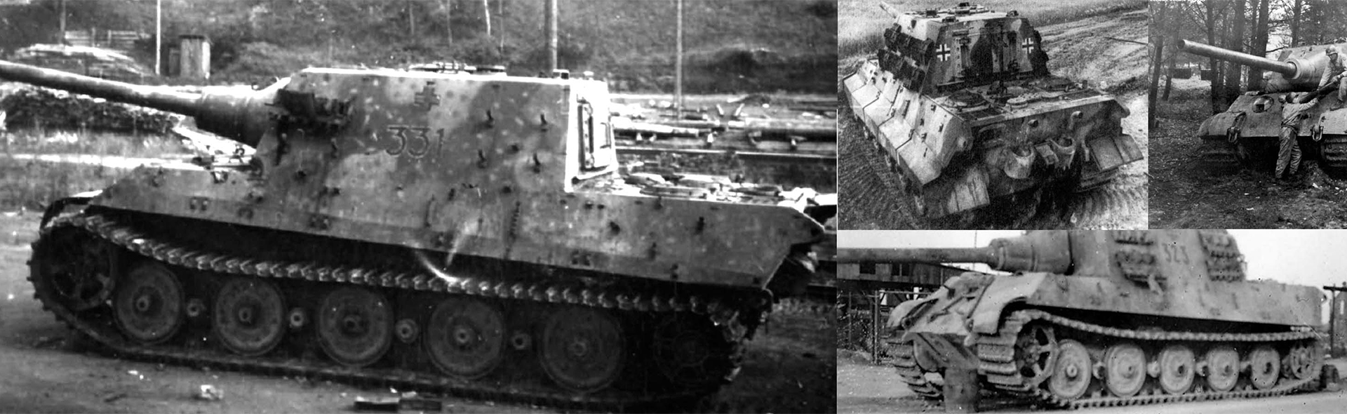 Sd.Kfz.186 Panzerjager Tiger Ausf. B heavy tank "JagdTiger" (Henschel suspension) No.331, sPzJgrAbt 653, Germany 1945