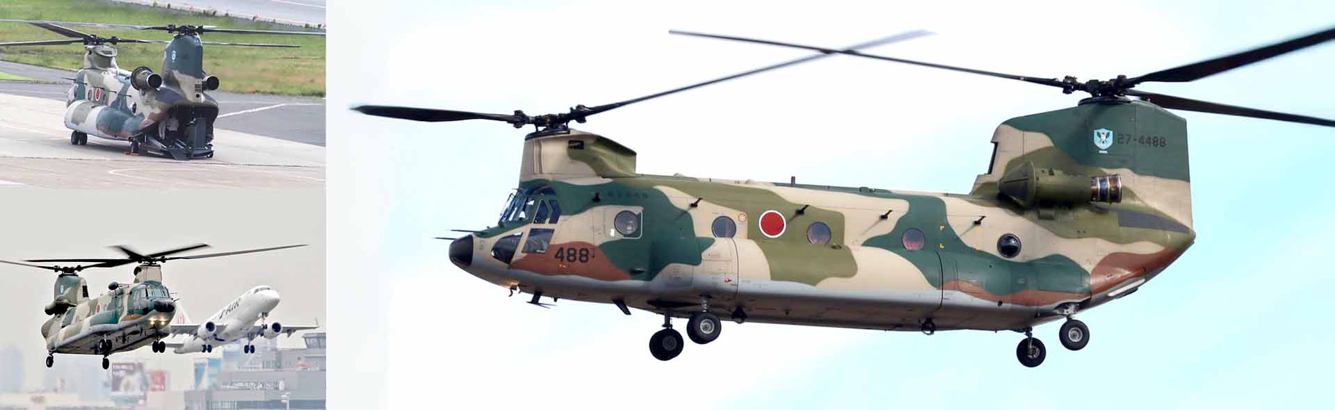 Boeing Chinook CH-47J(LR) helicopter  Japan Air Self-Defence Force (JASDF), Air rescue Wing, Iruma Helicopter Airlift SQ  No.488