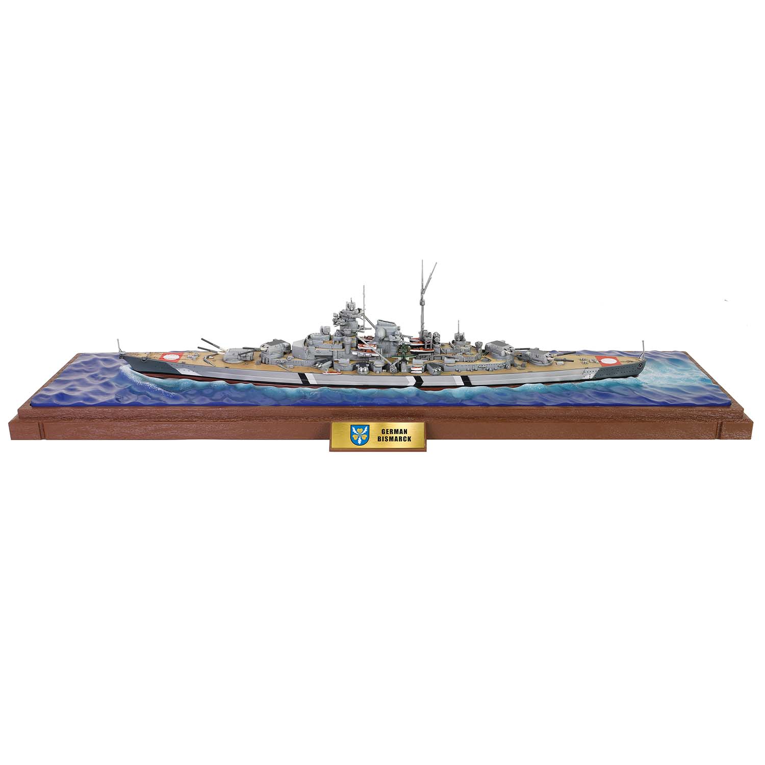 German Battleship, Bismarck, Waterline display version Battle of the Denmark Strait, May