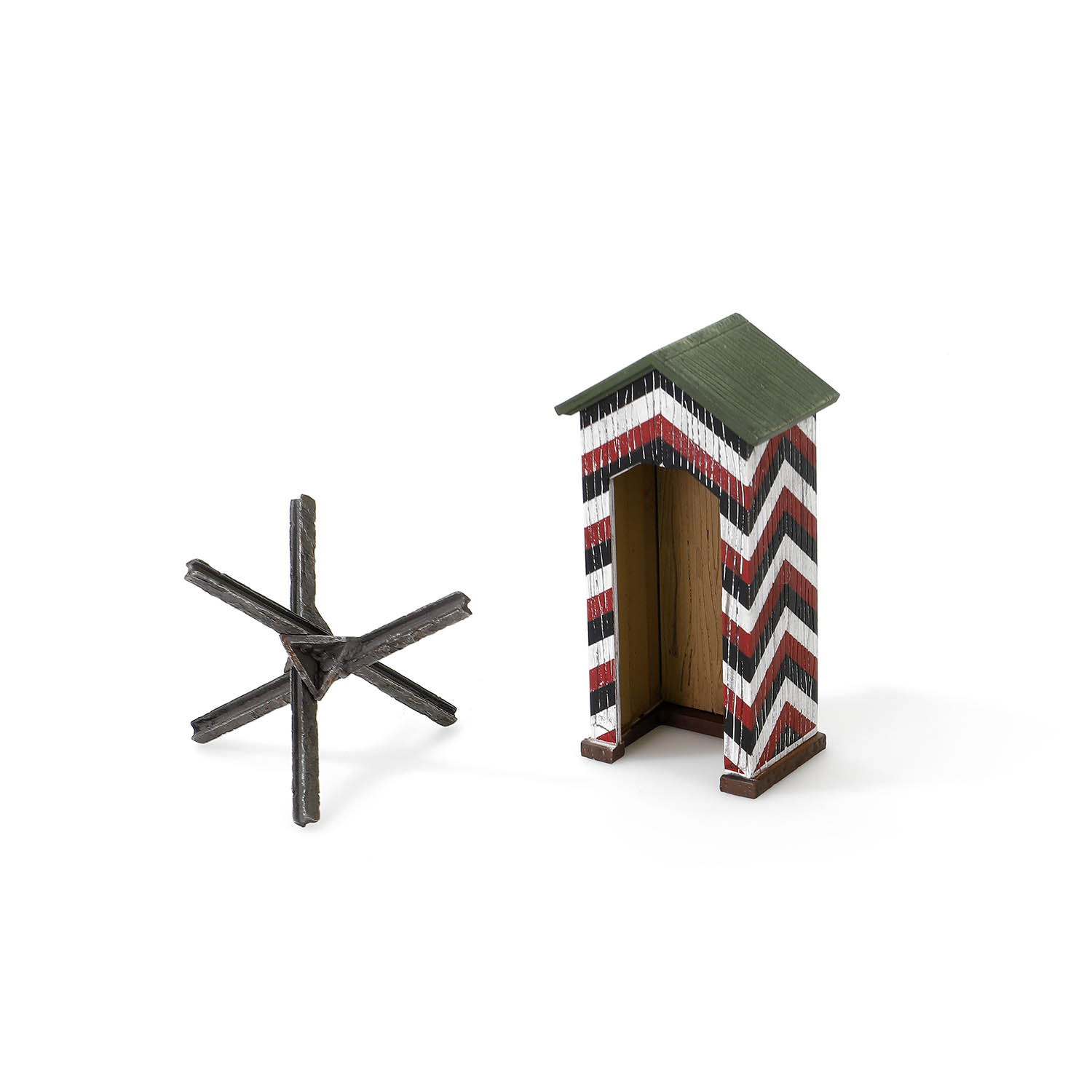 WWII DIY Scene Accessories Series Check Point 1 set