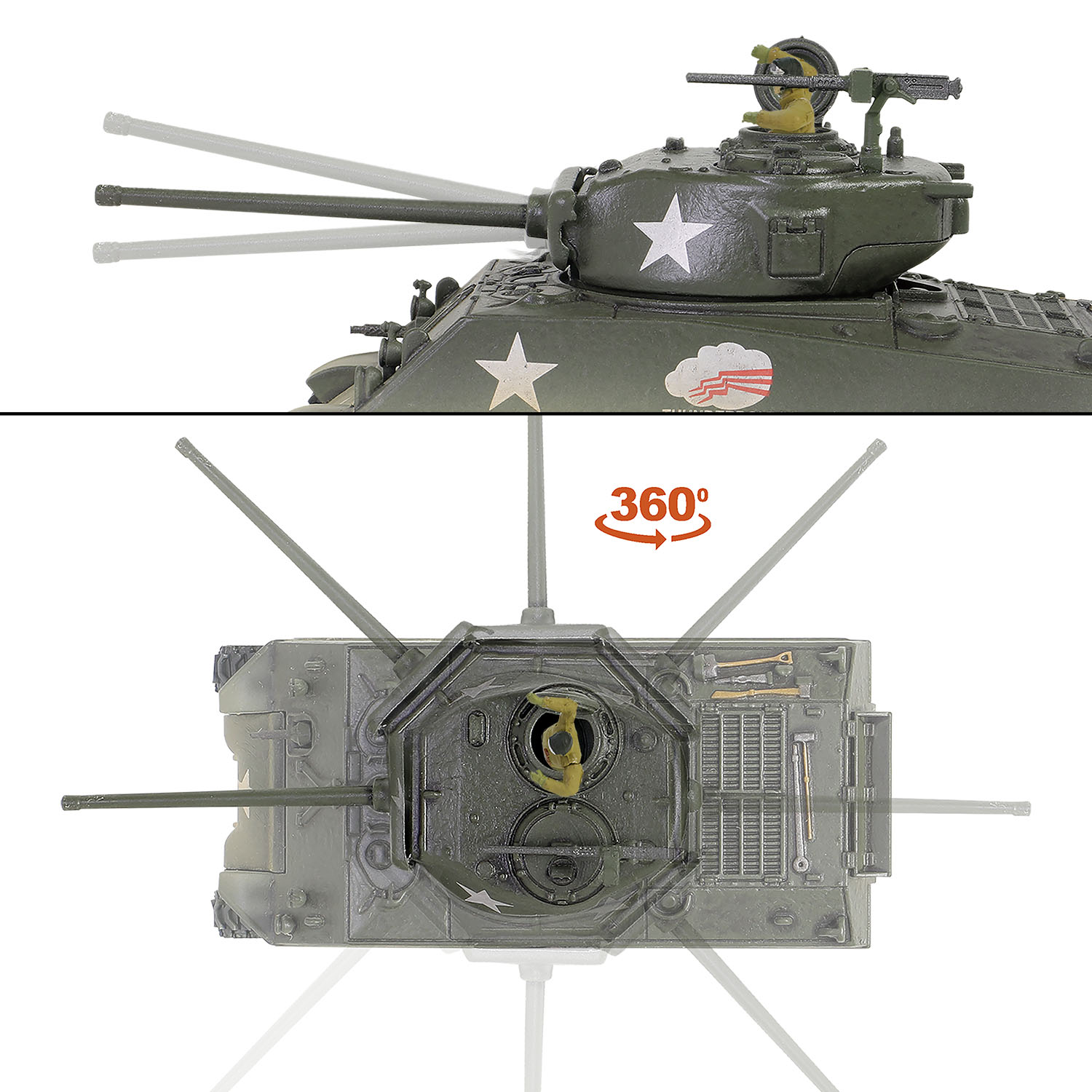 Movable Gun Barrel and Turret